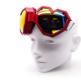 12 Pack: Heart Shield Festival Goggles Wholesale Sunglasses