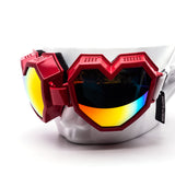 12 Pack: Heart Shield Festival Goggles Wholesale Sunglasses