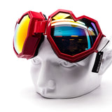 12 Pack: Heart Shield Festival Goggles Wholesale Sunglasses