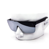 12 Pack: Burnt Mirror Polarized Shield Wholesale Sunglasses