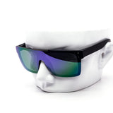 12 Pack: Burnt Mirror Polarized Shield Wholesale Sunglasses