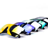 12 Pack: Burnt Mirror Polarized Shield Wholesale Sunglasses