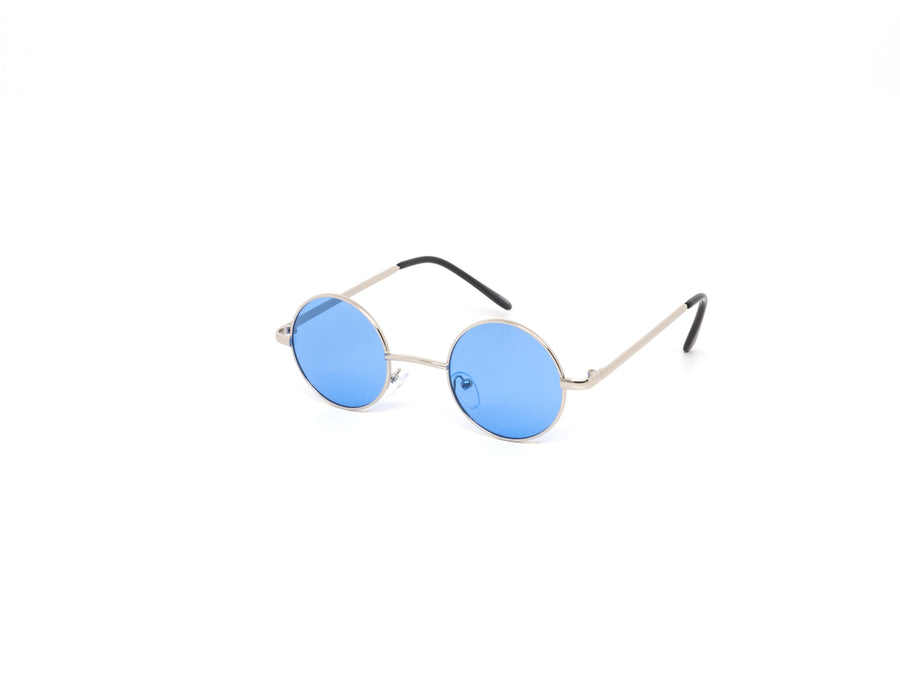 12 Pack: Small Circle Lennon Metal Color Wholesale Sunglasses
