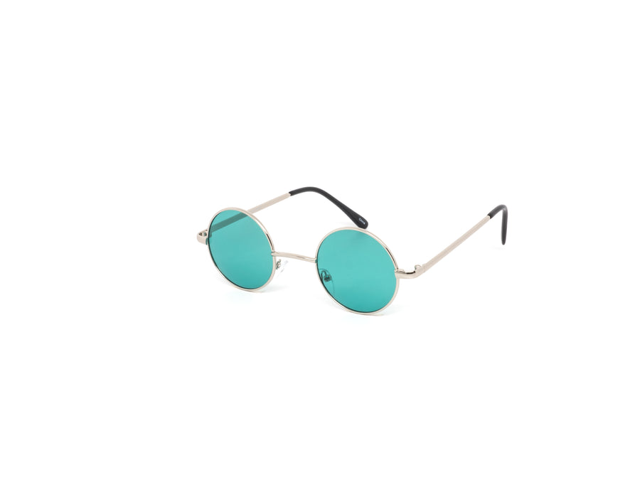 12 Pack: Small Circle Lennon Metal Color Wholesale Sunglasses
