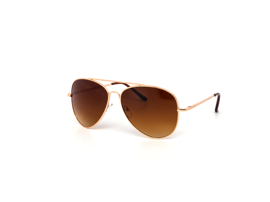 12 Pack: Oversized Aviator Metal Gold Gradient Wholesale Sunglasses