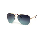 12 Pack: Rimless Duotone Metal Aviator Wholesale Sunglasses