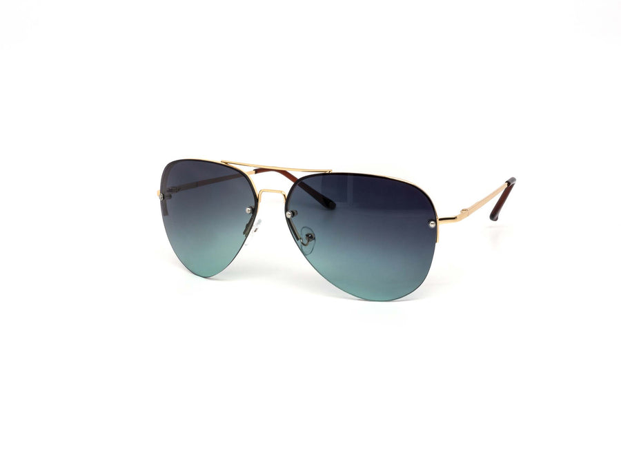 12 Pack: Rimless Duotone Metal Aviator Wholesale Sunglasses