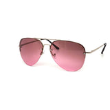 12 Pack: Rimless Duotone Metal Aviator Wholesale Sunglasses
