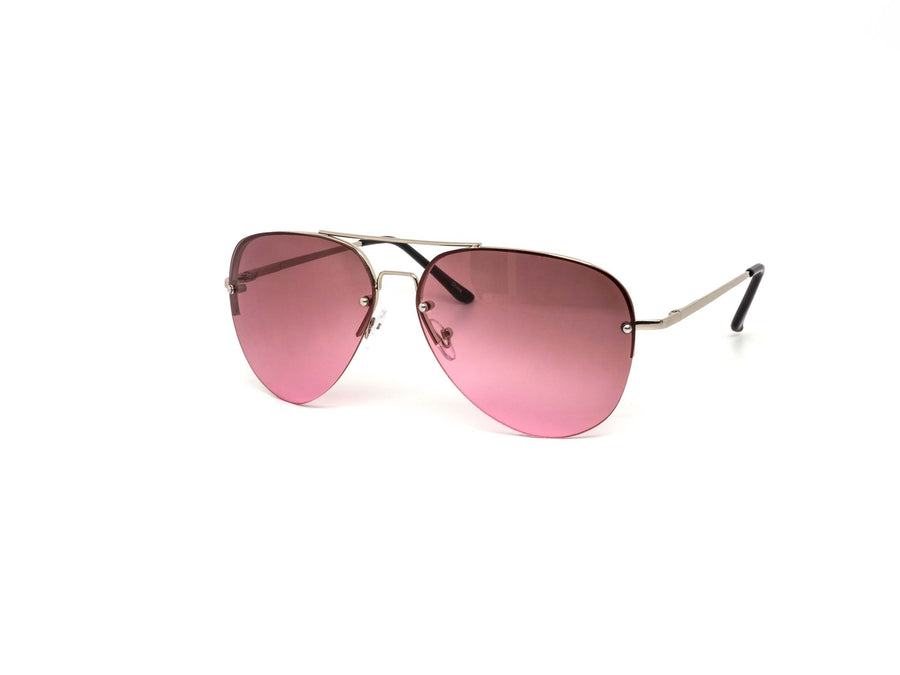 12 Pack: Rimless Duotone Metal Aviator Wholesale Sunglasses