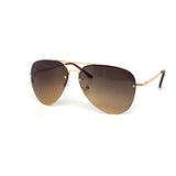 12 Pack: Rimless Duotone Metal Aviator Wholesale Sunglasses