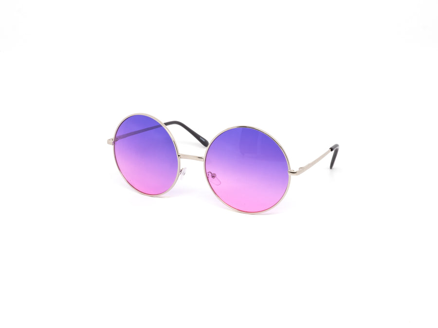 12 Pack: Oversized Circle Color Gradient Wholesale Sunglasses