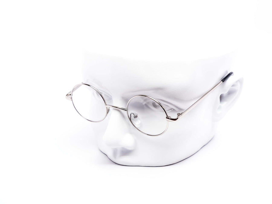 12 Pack: Compact Circle Clear Metal Wholesale Glasses