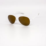 12 Pack: All White Color Mirror Aviator Wholesale Sunglasses