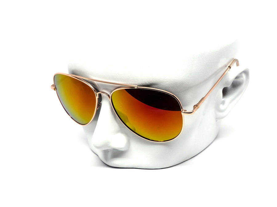 12 Pack: Oversized Aviator Color Mirror Wholesale Sunglasses