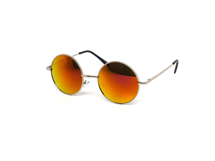 12 Pack: Circle Color Mirror Metal Wholesale Sunglasses