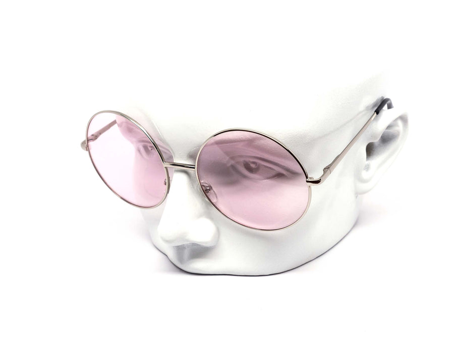 12 Pack: Oversized Circle Color Metal Wholesale Sunglasses