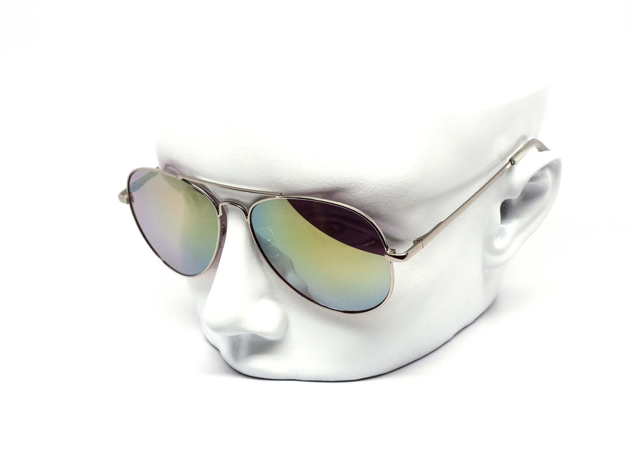 12 Pack: Color Mirror Metal Aviator Wholesale Sunglasses