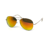 12 Pack: Color Mirror Metal Aviator Wholesale Sunglasses
