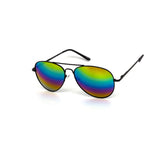 12 Pack: Rainbow Mirror Metal Aviator Wholesale Sunglasses