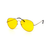 12 Pack: All Yellow Metal Aviator Wholesale Sunglasses