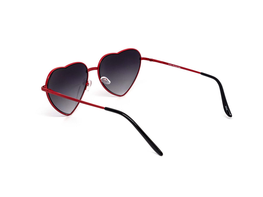 12 Pack: Heart Shaped Metal Gradient Wholesale Sunglasses