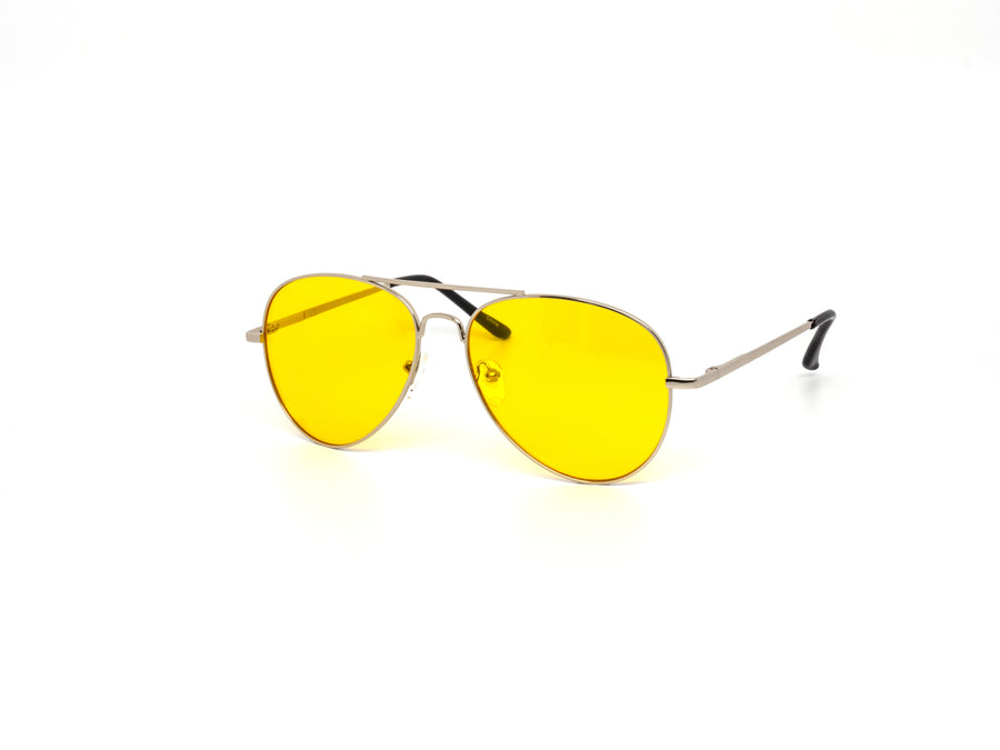 12 Pack: Assorted Color Silver Aviator Wholesale Sunglasses