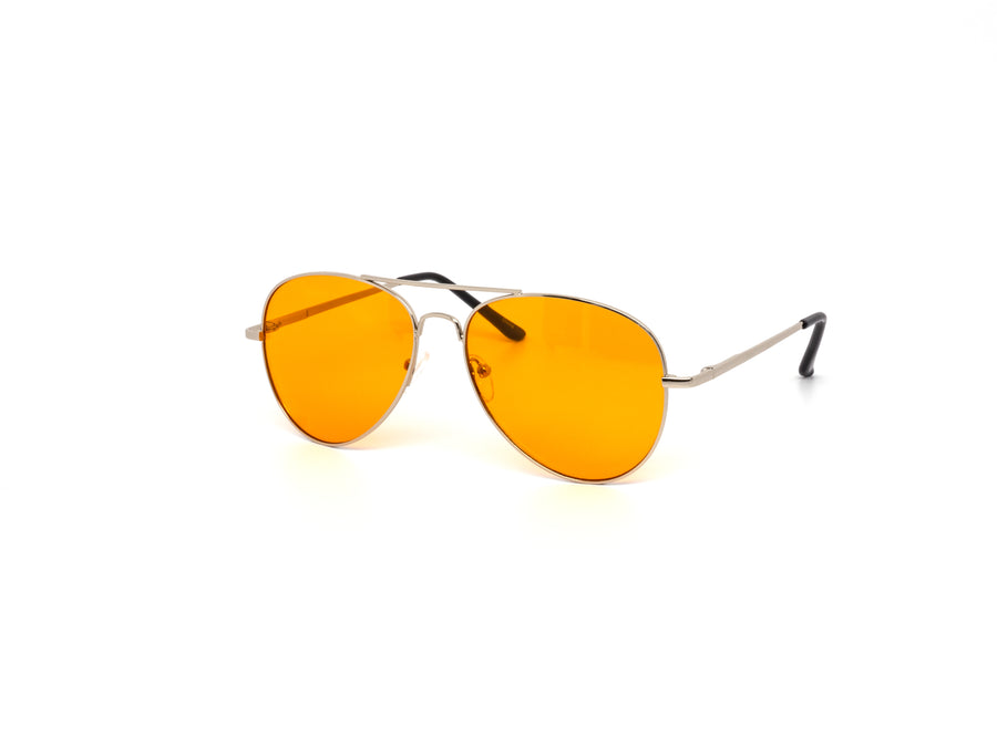 12 Pack: Assorted Color Silver Aviator Wholesale Sunglasses