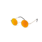 12 Pack: Small Circle Lennon Color Mirror Metal Wholesale Sunglasses