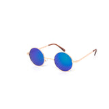 12 Pack: Small Circle Lennon Color Mirror Metal Wholesale Sunglasses