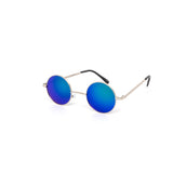 12 Pack: Small Circle Lennon Color Mirror Metal Wholesale Sunglasses