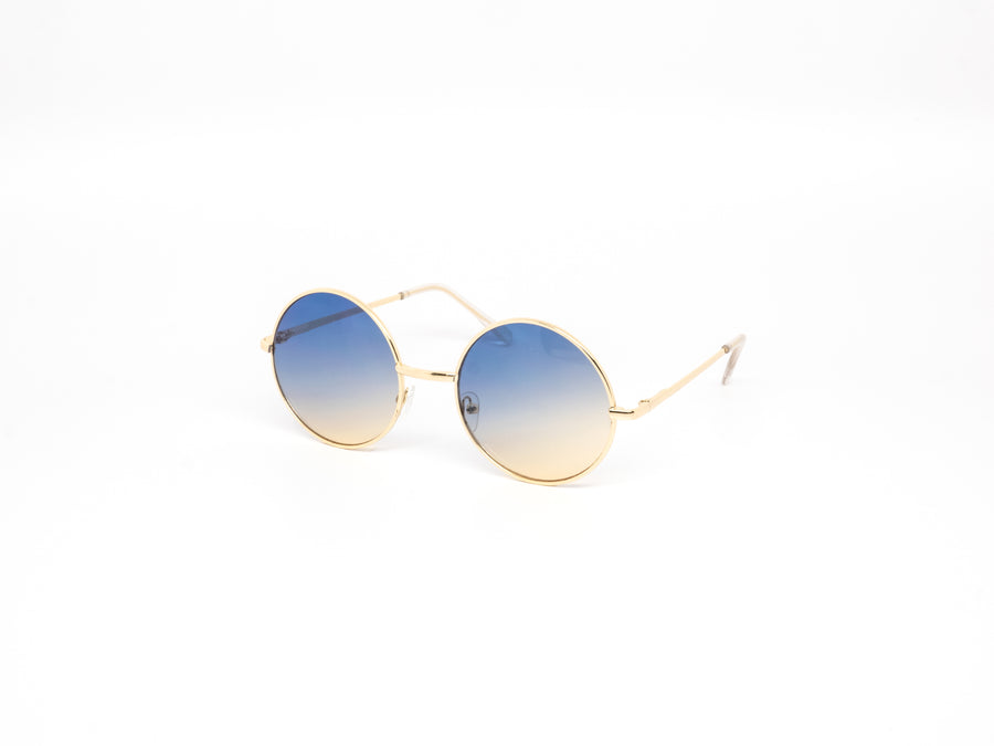 12 Pack: Duotone Circle Metal Gold Wholesale Sunglasses