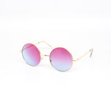 12 Pack: Duotone Circle Metal Gold Wholesale Sunglasses