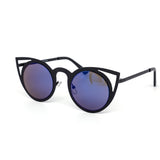 12 Pack: Unique Metal Circle Cateye Mirror Wholesale Sunglasses