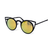 12 Pack: Unique Metal Circle Cateye Mirror Wholesale Sunglasses
