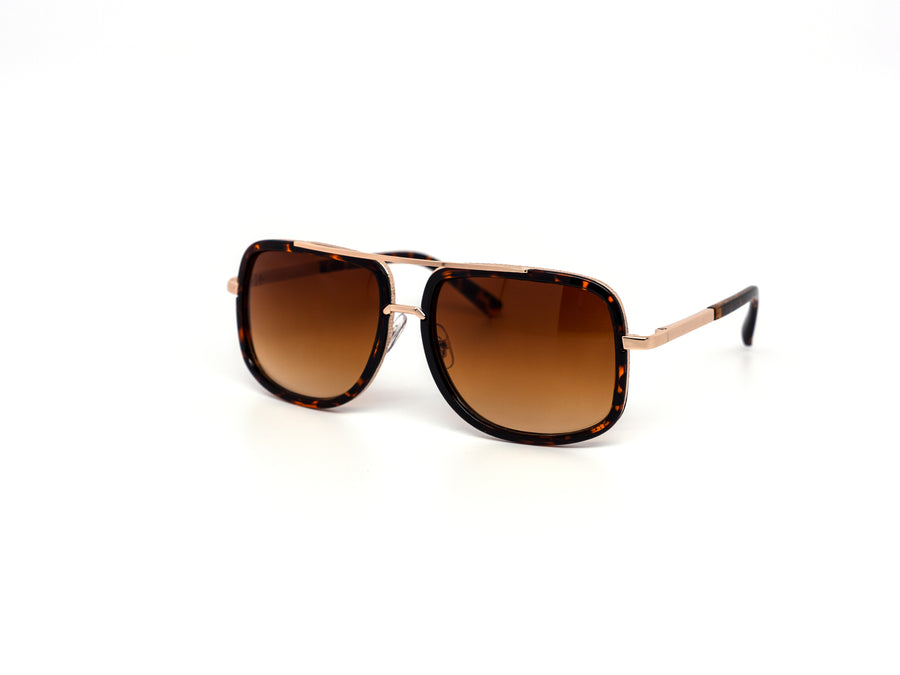 12 Pack: Retro Squared Full-frame Metal Aviator Wholesale Sunglasses