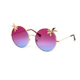 12 Pack: Duotone Island Boy Circle Metal Wholesale Sunglasses