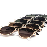 12 Pack: Chic Aviator Metal Wire Wholesale Sunglasses