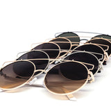12 Pack: Unique Oversized Aviator Metal Wire Wholesale Sunglasses