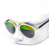 12 Pack: Stylish Double Bridge Aviator Mirror Wholesale Sunglasses