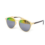 12 Pack: Stylish Double Bridge Aviator Mirror Wholesale Sunglasses