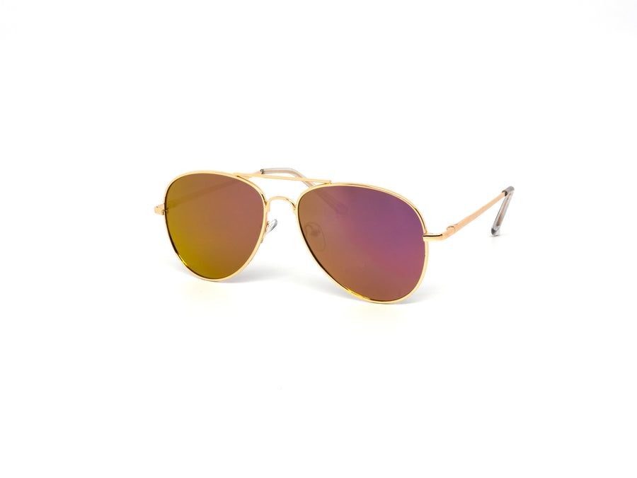 12 Pack: Assorted Color Mirror Aviator Wholesale Sunglasses
