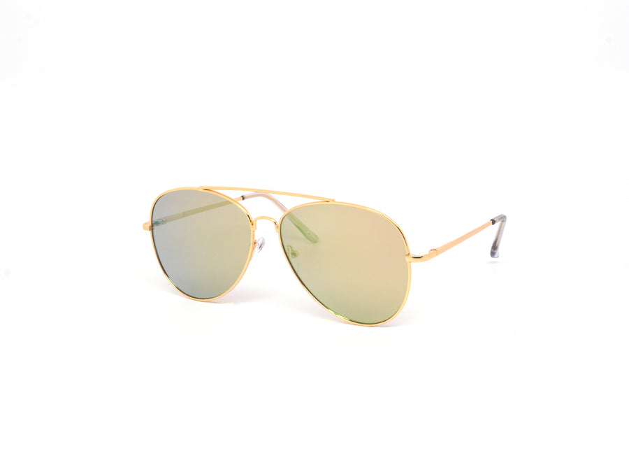 12 Pack: Oversized Assorted Color Mirror Aviator Wholesale Sunglasses