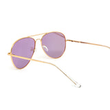 12 Pack: Pink Iridescent Mirror Gold Aviator Wholesale Sunglasses