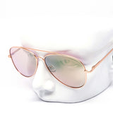 12 Pack: Oversized Transparent Pink Rose Gold Aviator Wholesale Sunglasses