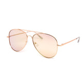 12 Pack: Oversized Transparent Pink Rose Gold Aviator Wholesale Sunglasses