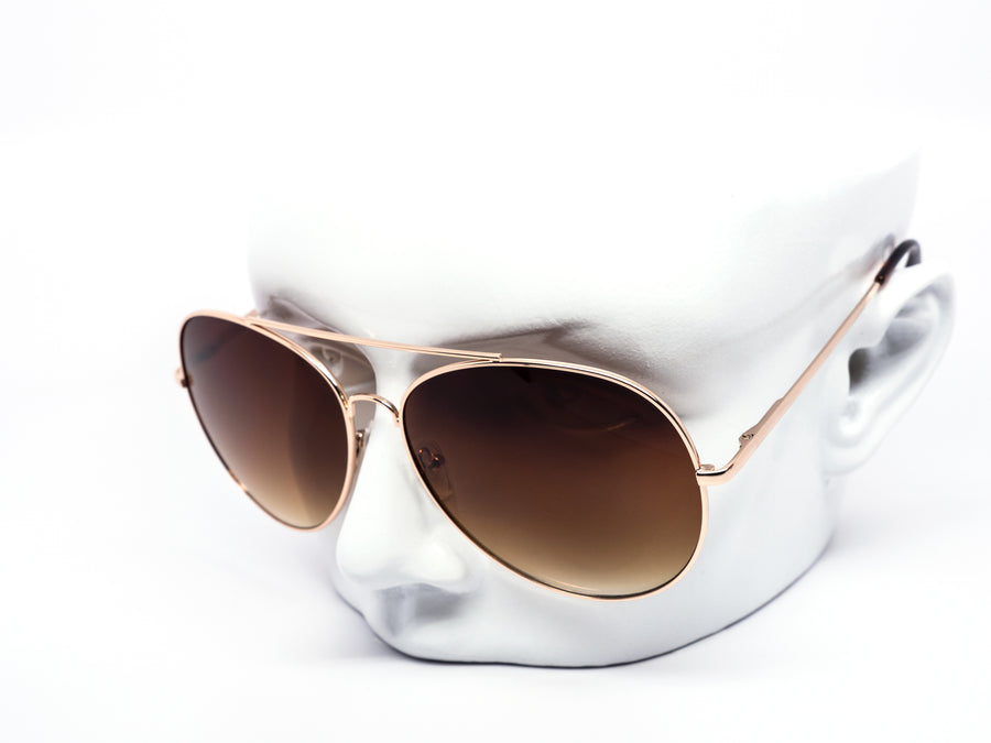 12 Pack: Chic Oversized Round Aviator Gradient Wholesale Sunglasses
