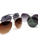12 Pack: Chic Oversized Round Aviator Gradient Wholesale Sunglasses