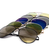 12 Pack: Classy Oversized Aviator Assorted Mirror Wholesale Sunglasses
