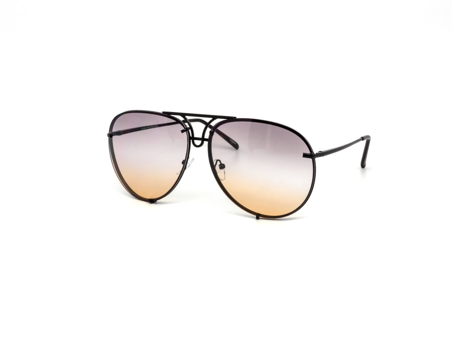 12 Pack: Oversized Metal Rimless Duotone Aviator Wholesale Sunglasses