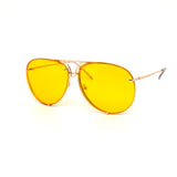 12 Pack: Oversized Metal Rimless Color Aviator Wholesale Sunglasses